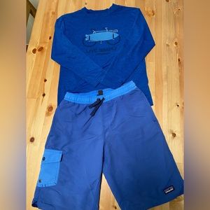 Patagonia Swim- Long Sleeve swim top + Swim Short
